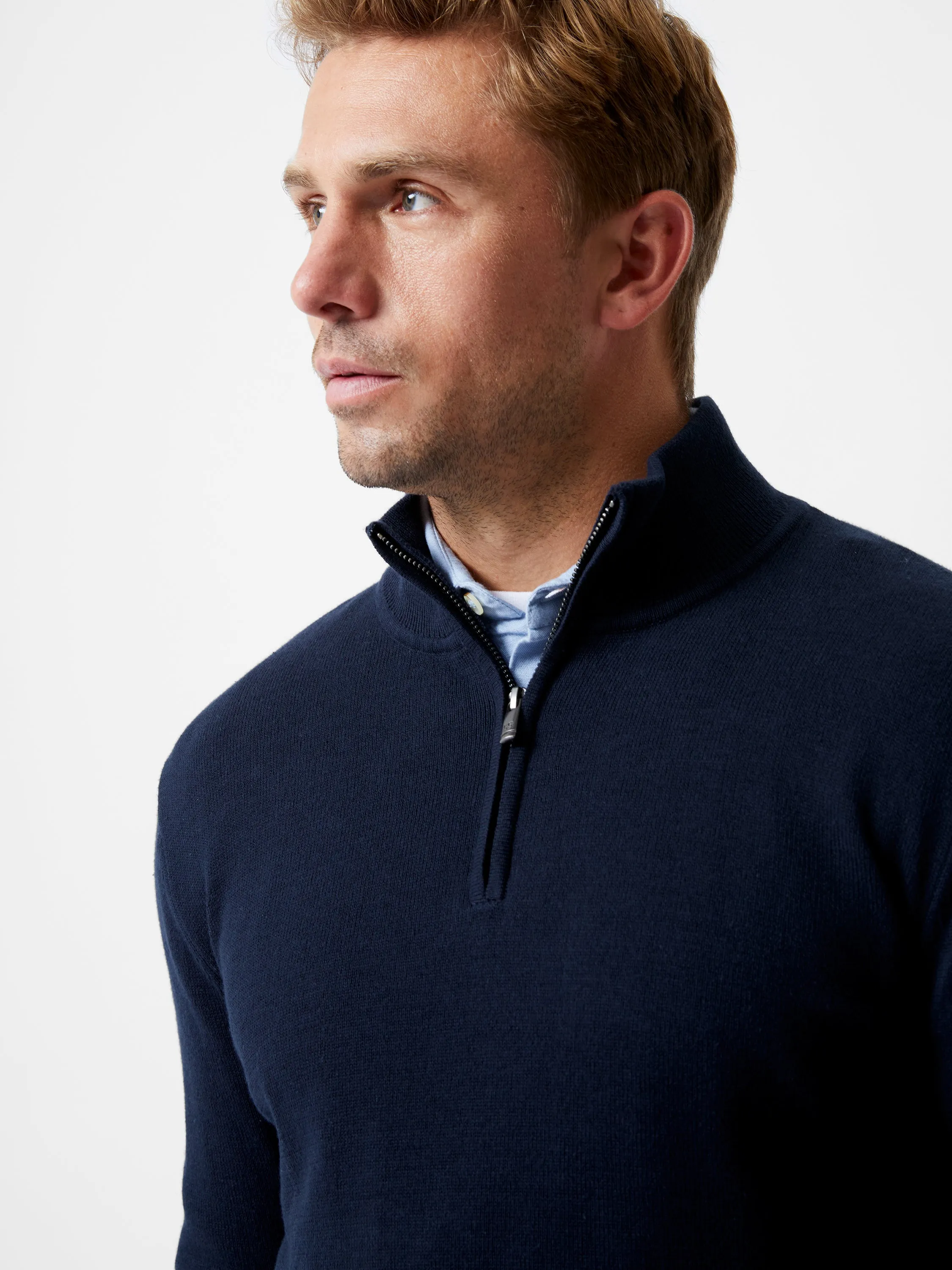 1/4 Zip Funnel Neck Top