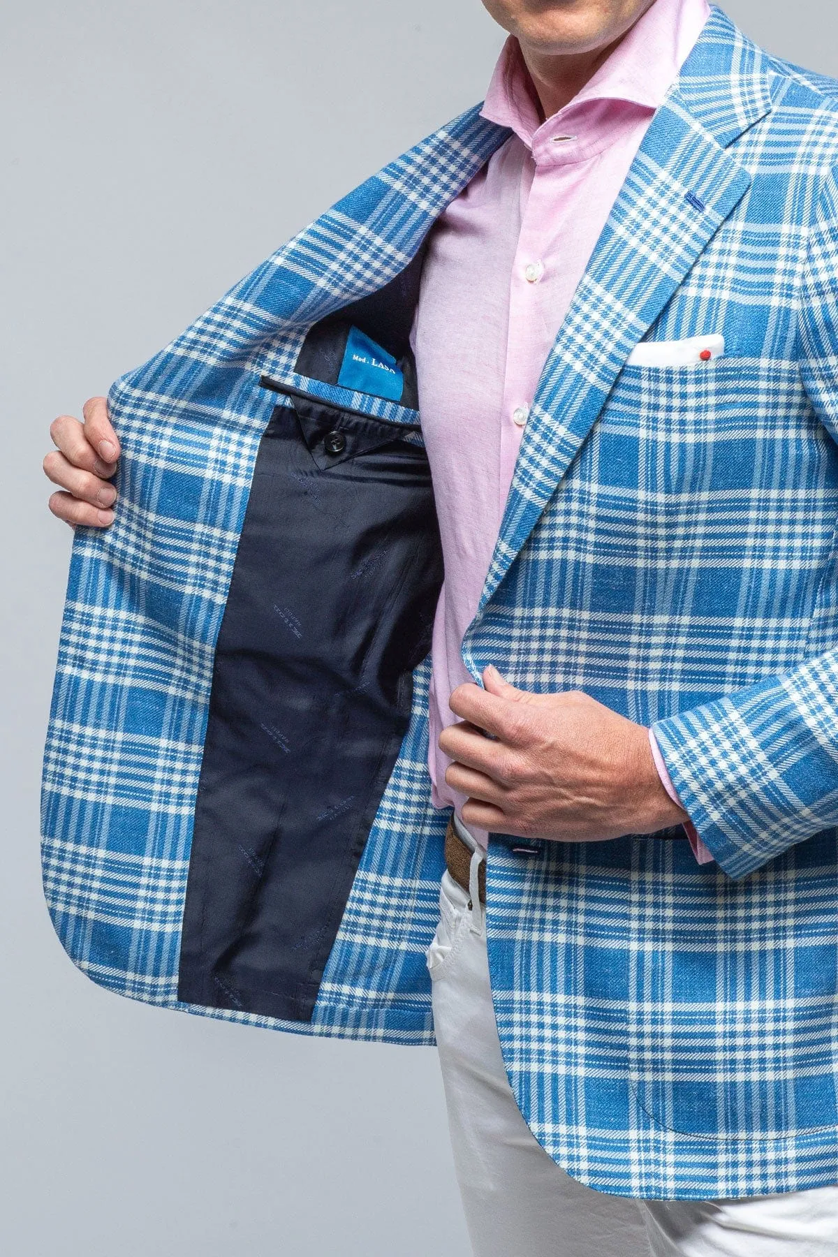 Cassis Blue and White Check