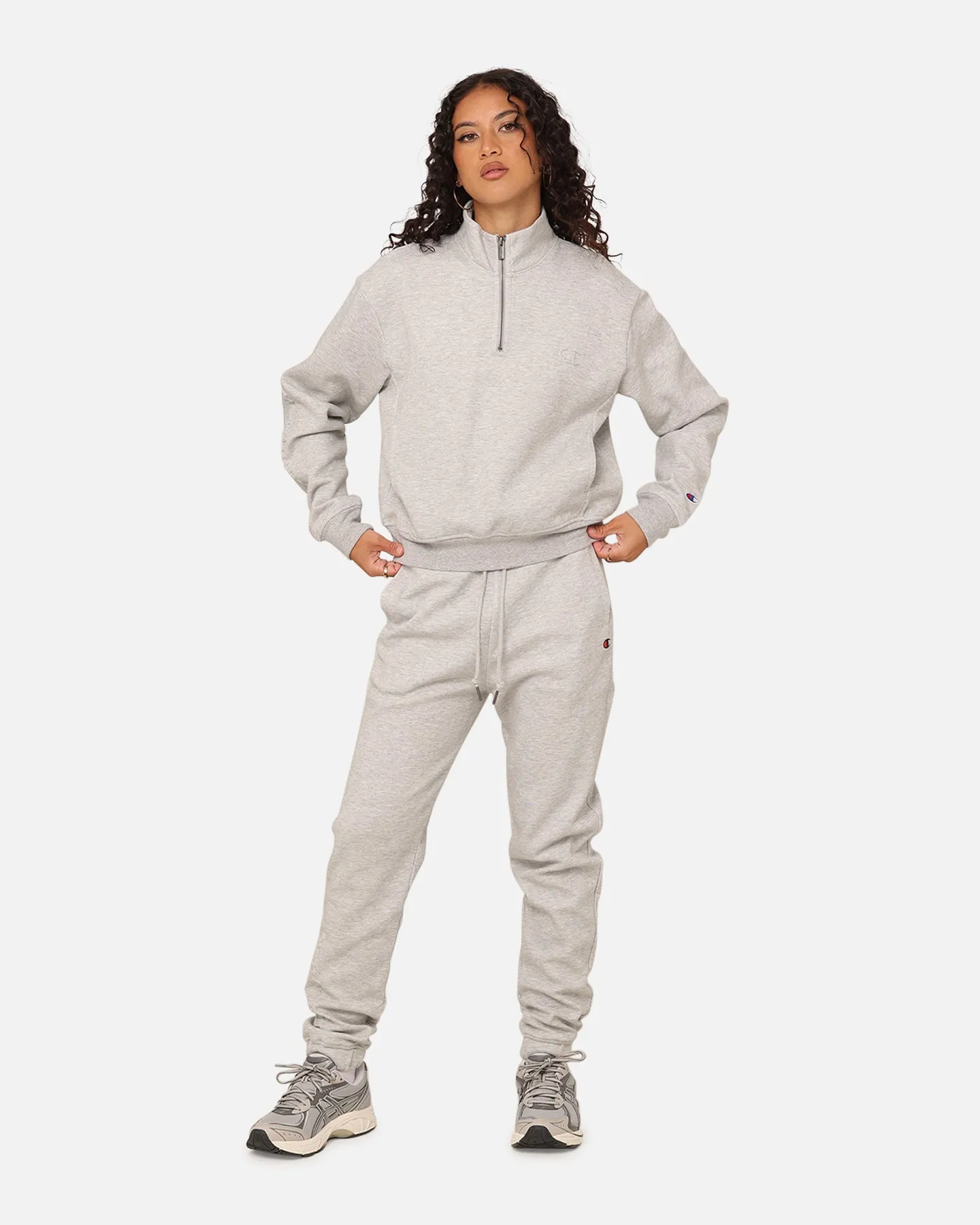 Champion Women's Rochester Tech Quarter Zip Oxford Heather
