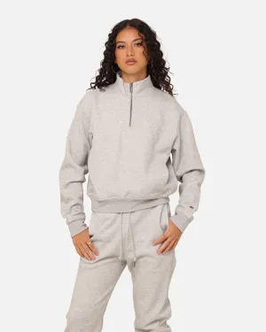 Champion Women's Rochester Tech Quarter Zip Oxford Heather