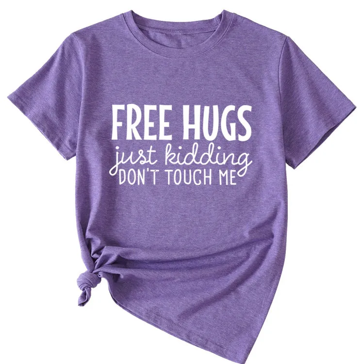 Free Hugs Just Kidding Women's Short Sleeved T-shirt