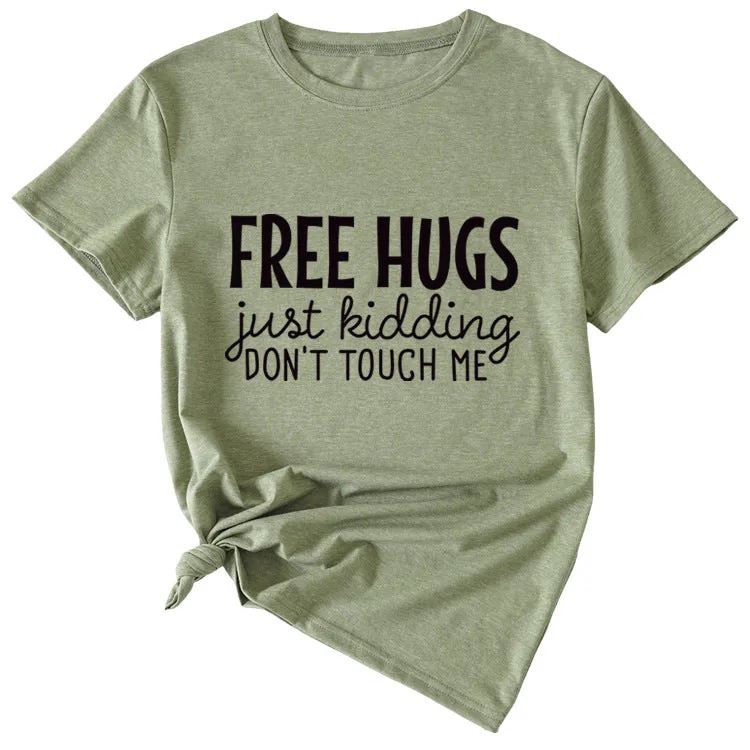 Free Hugs Just Kidding Women's Short Sleeved T-shirt