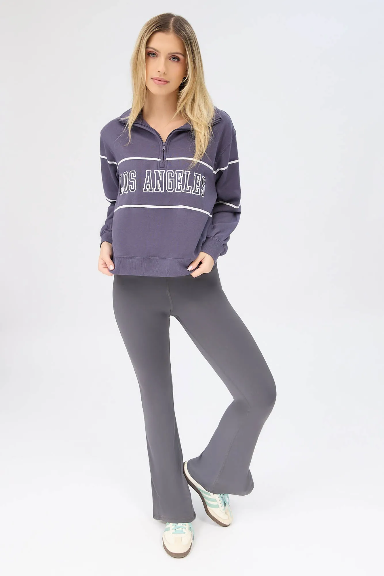 Graphic Quarter-Zip Polo Sweatshirt