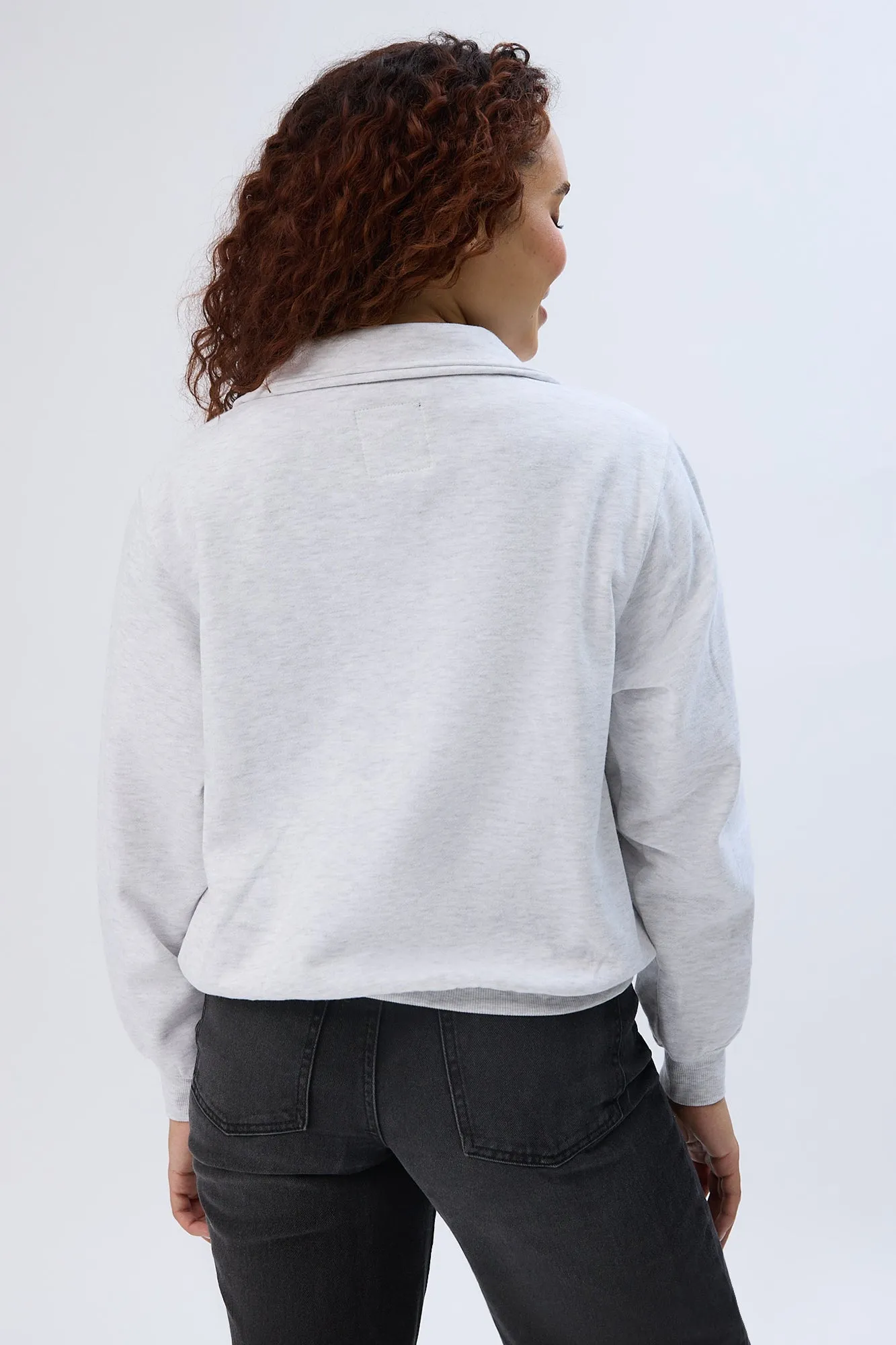 Graphic Quarter-Zip Polo Sweatshirt