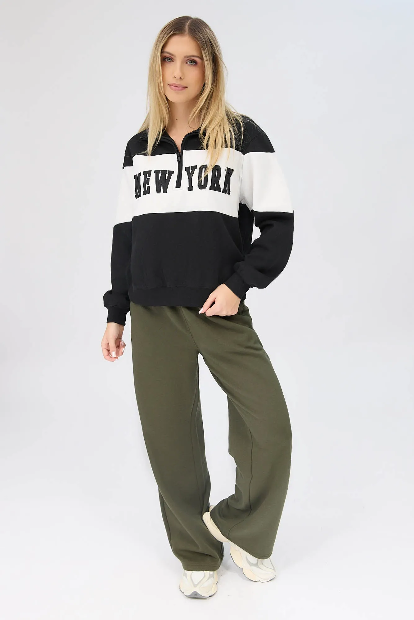 Graphic Quarter-Zip Polo Sweatshirt
