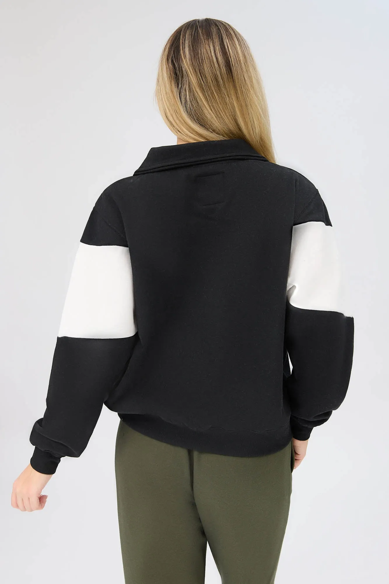 Graphic Quarter-Zip Polo Sweatshirt