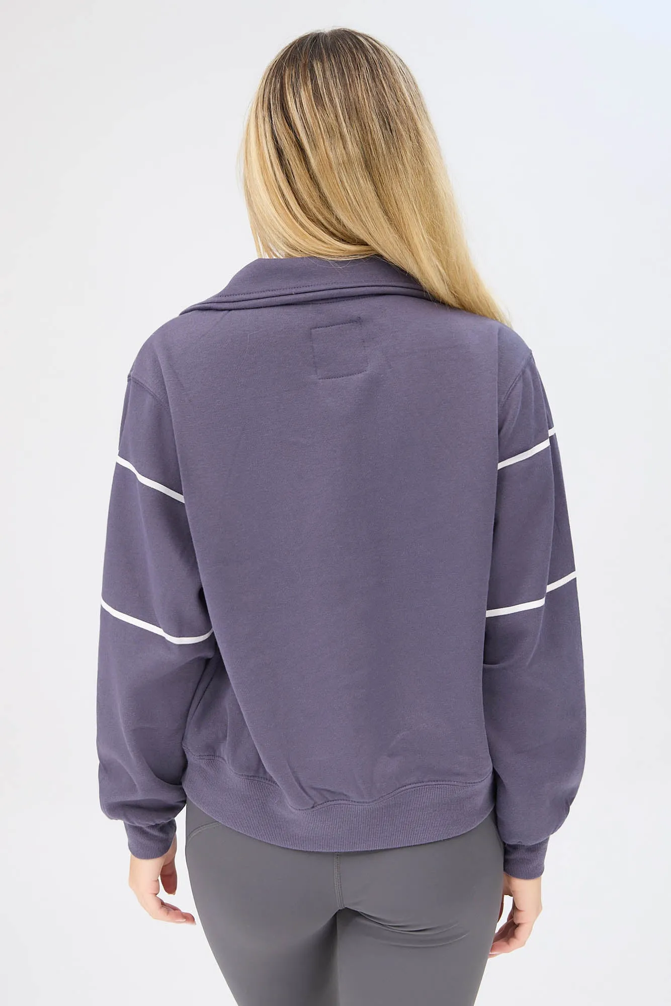 Graphic Quarter-Zip Polo Sweatshirt