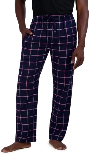 Hanes Ultimate Men's Flannel Pant, Black/White, Small