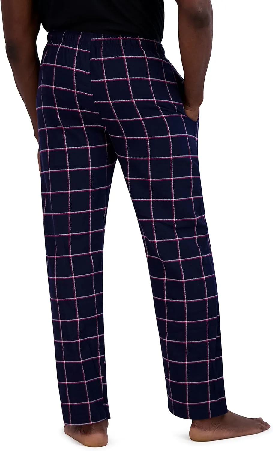 Hanes Ultimate Men's Flannel Pant, Black/White, Small