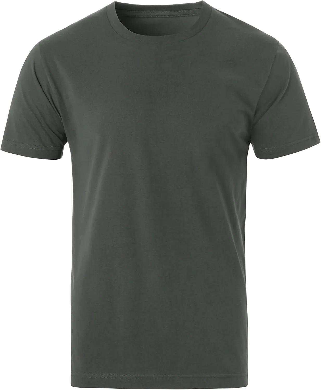 Hat and Beyond Men's Natural High Grade Organic Cotton Crew Neck Short Sleeve Tee Shirt