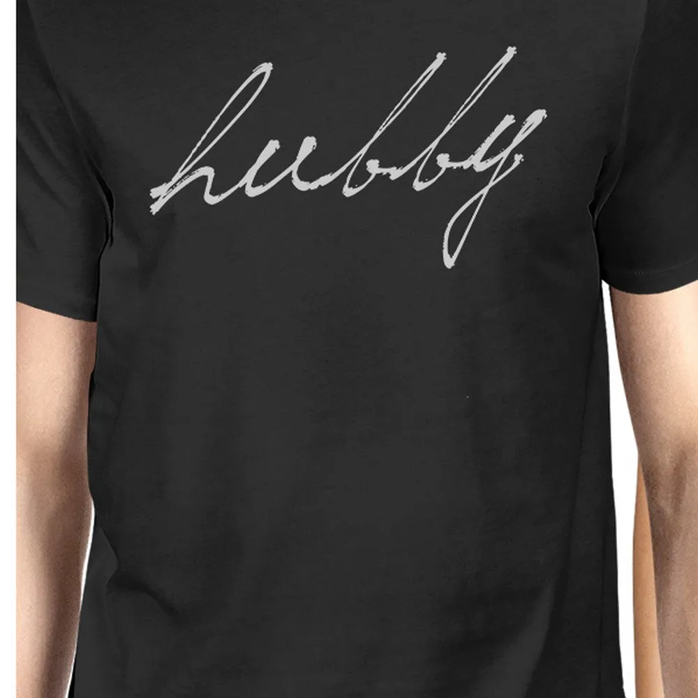 Hubby Wifey Matching Couple Gift Shirts Black For Valentine's Day