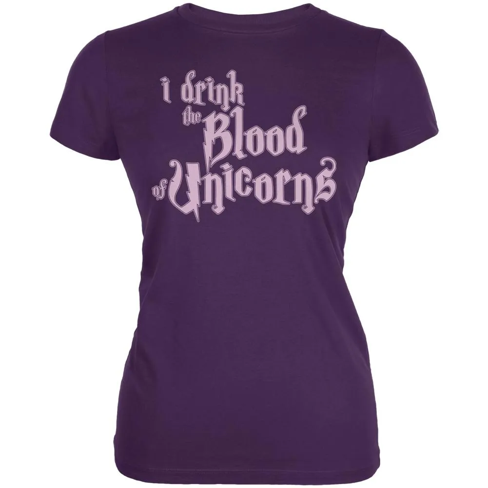 I Drink The Blood Of Unicorns Frappe Funny Juniors Soft T Shirt