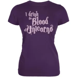 I Drink The Blood Of Unicorns Frappe Funny Juniors Soft T Shirt