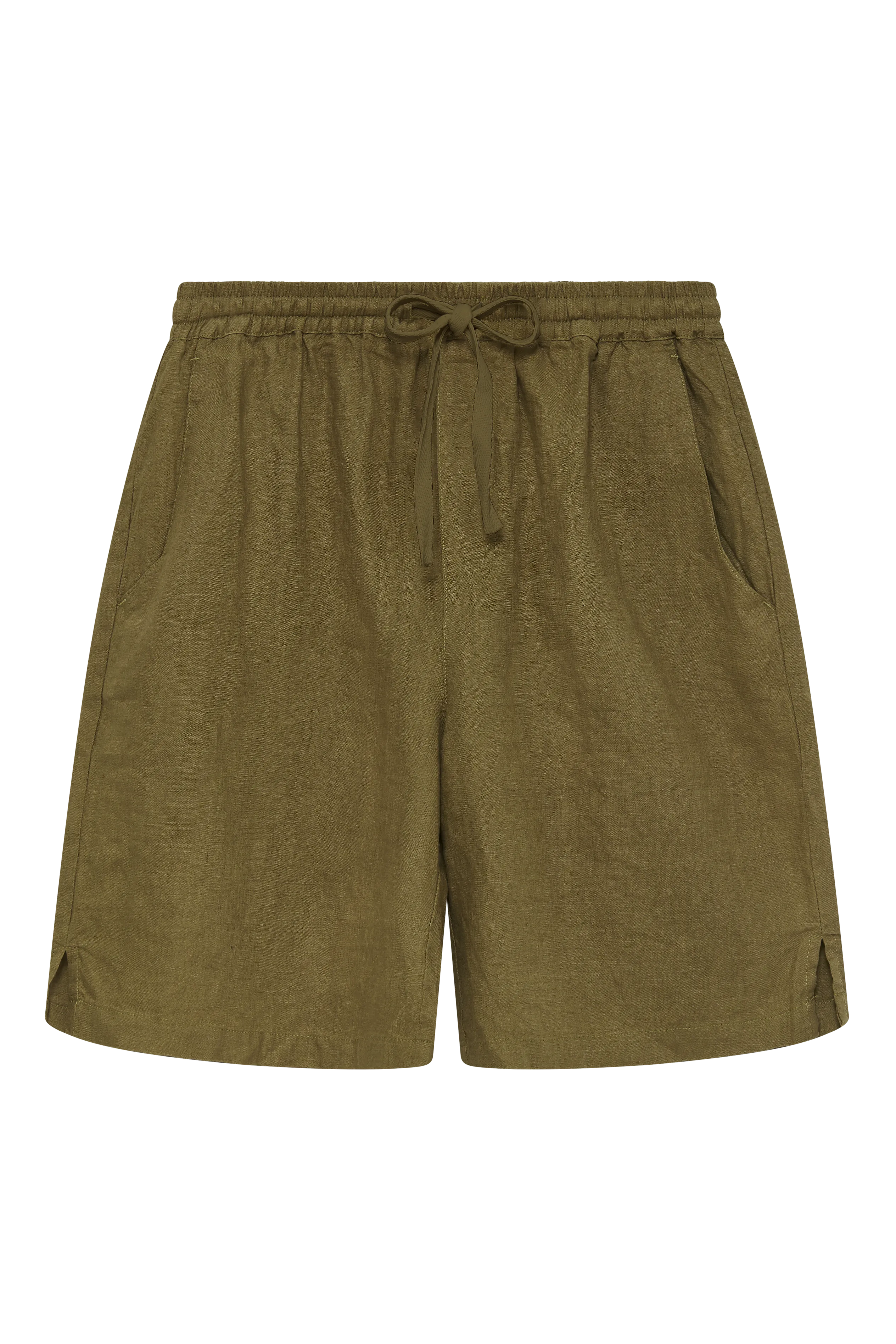 Jerry Linen Shorts Khaki