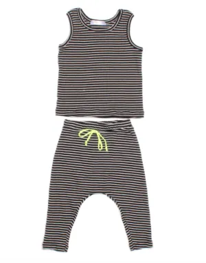 Joah Love - Baby Mav Stripe Set in Black and White Stripes