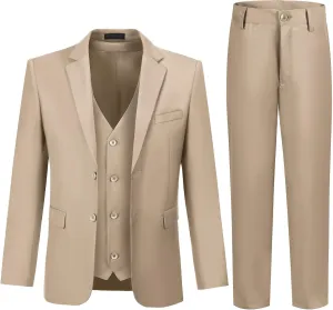 JPF Boy's Formal Suit Set Slim Fit Kids Tuxedo Suits for Wedding Teen Toddler Boy Dress Suit Outfit