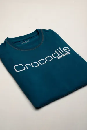 Kids Minimalist tee-Blue Faience