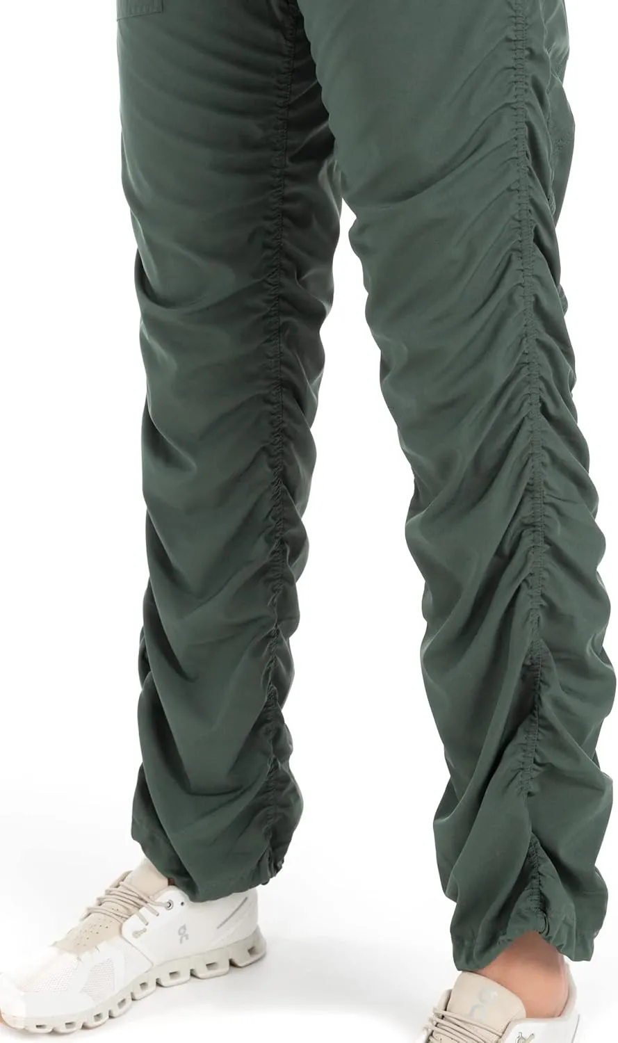 Kyodan Womens Woven Pant with Ribbed Waistband Front Pockets Adjustable