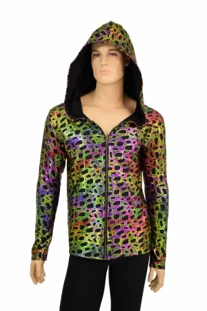Mens Poisonous Print Long Sleeve Hoodie