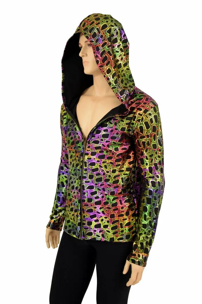 Mens Poisonous Print Long Sleeve Hoodie