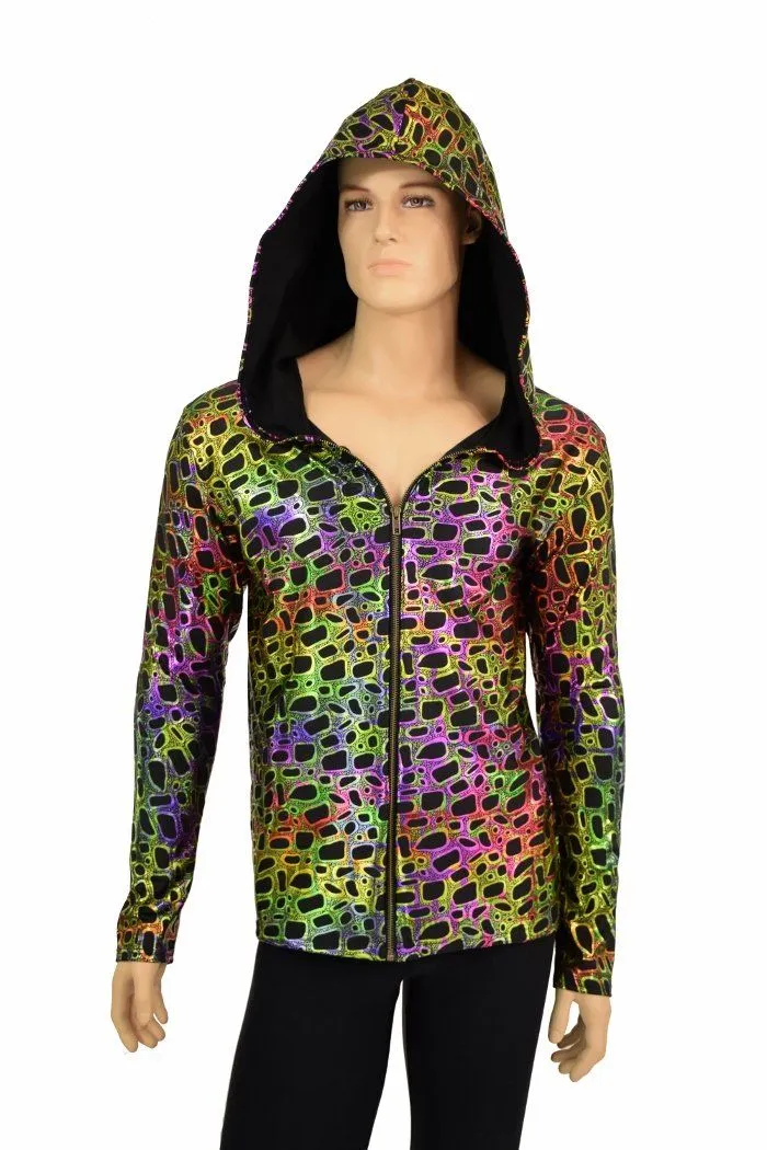 Mens Poisonous Print Long Sleeve Hoodie