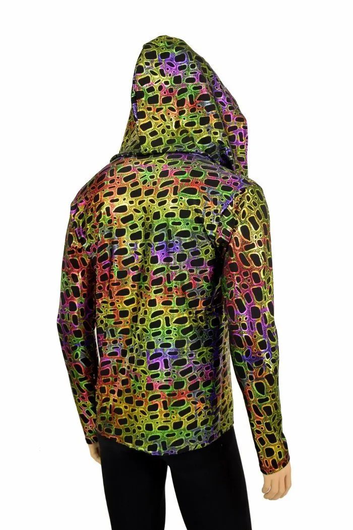 Mens Poisonous Print Long Sleeve Hoodie