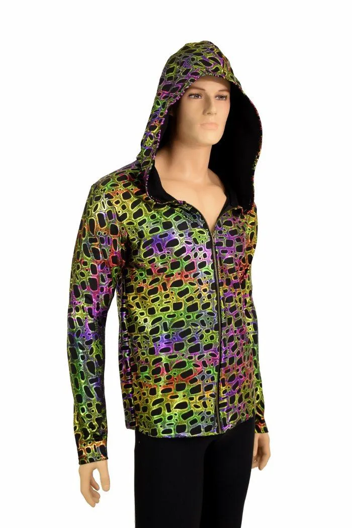 Mens Poisonous Print Long Sleeve Hoodie
