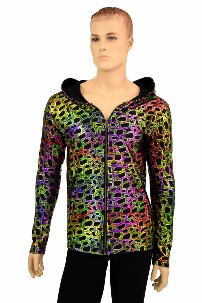 Mens Poisonous Print Long Sleeve Hoodie