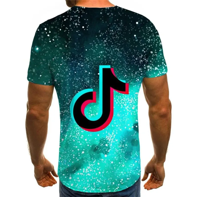 Music T-shirt Men Galaxy Tshirt Printed Party T-shirts 3d Douyin Anime Clothes
