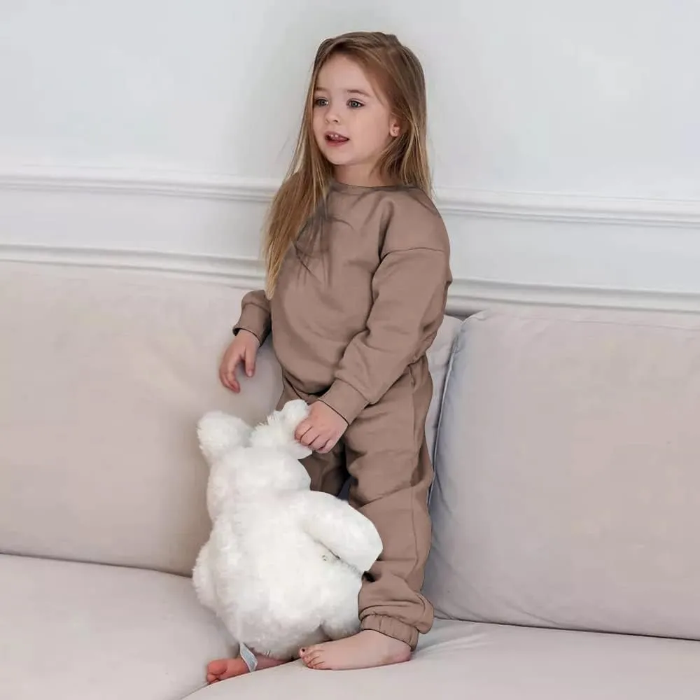 MYGBCPJS Youth 2PCS Jogger Outfits Set Fleece Hooded   Sweatpants Boys Girls Athletic Sweatsuits Pullover Clothes
