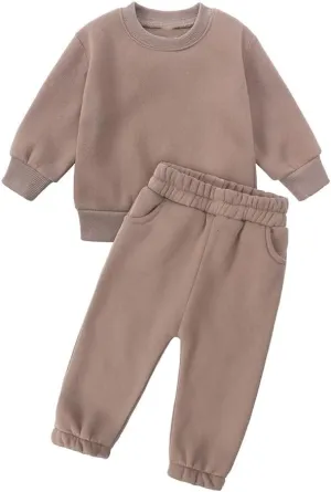 MYGBCPJS Youth 2PCS Jogger Outfits Set Fleece Hooded   Sweatpants Boys Girls Athletic Sweatsuits Pullover Clothes