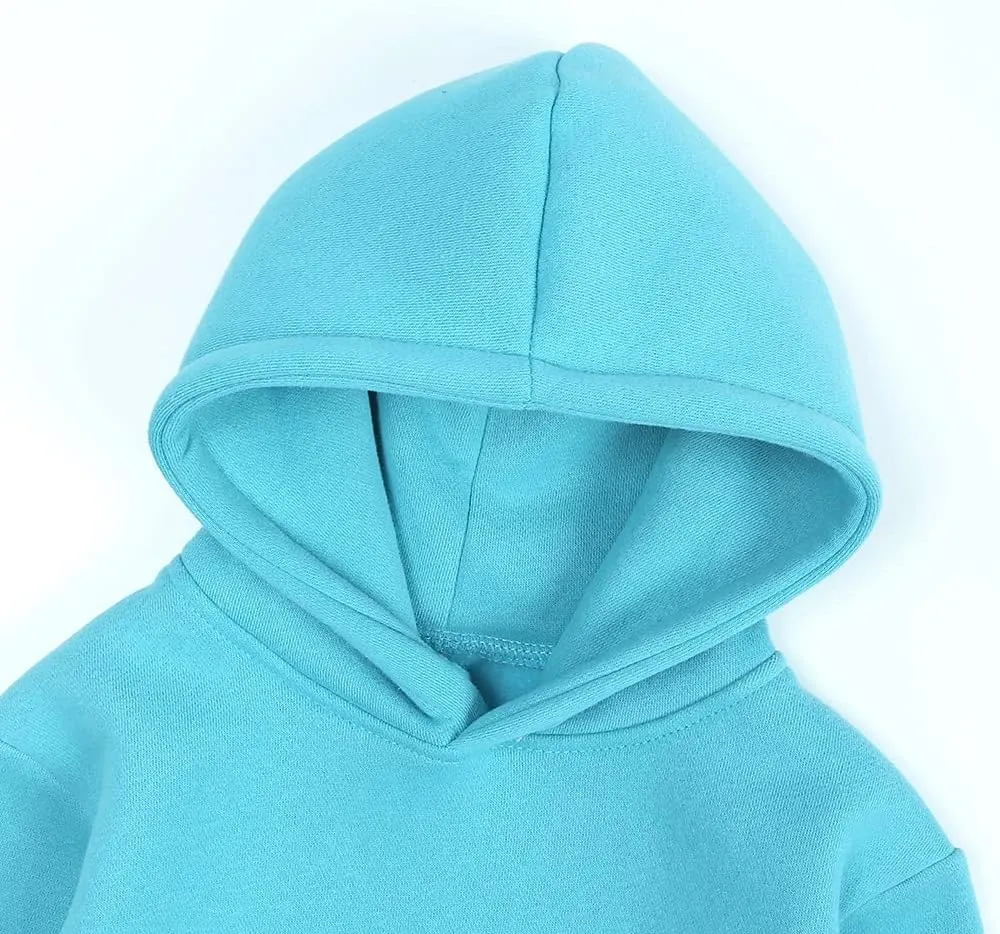 MYGBCPJS Youth 2PCS Jogger Outfits Set Fleece Hooded   Sweatpants Boys Girls Athletic Sweatsuits Pullover Clothes