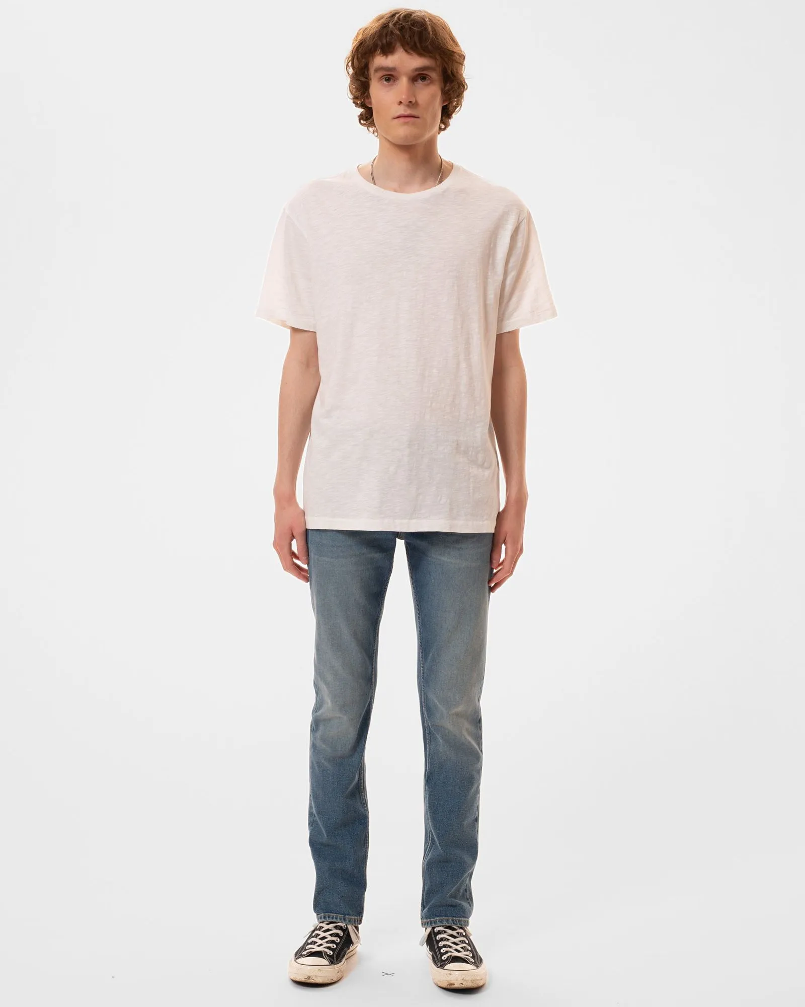Nudie Jeans Roffe Slub Tee - Off White