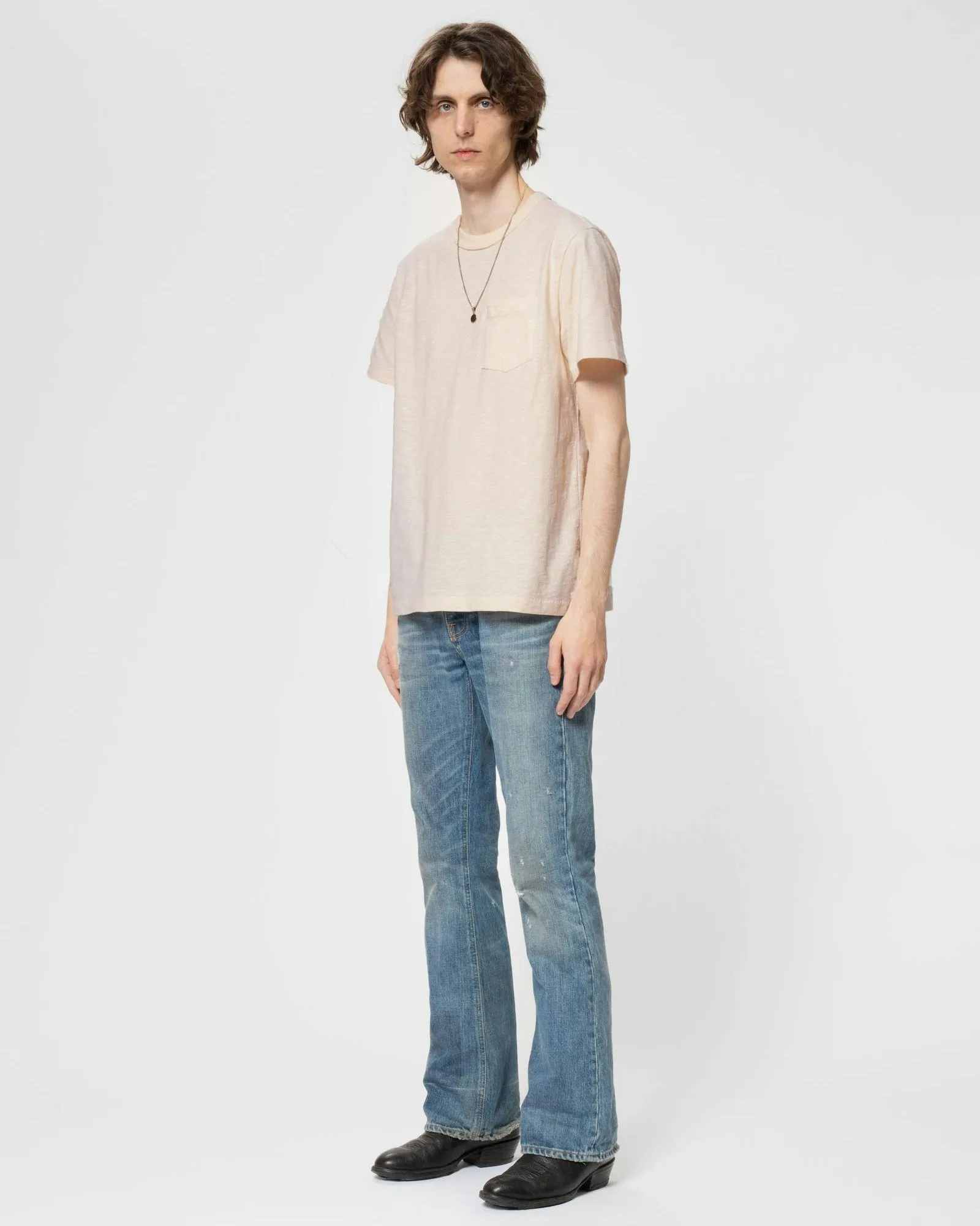 Nudie Jeans Roy Heavy Slub Tee - Ecru