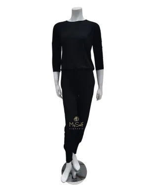 OZ214 Classic Black Modal Pajamas Set