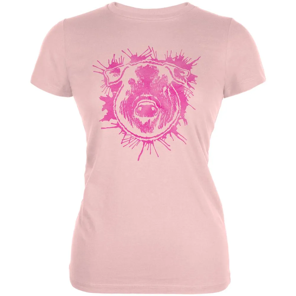 Piggy Pretty in Pink Juniors Soft T Shirt