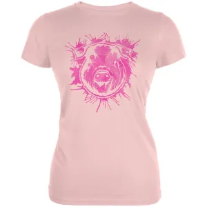 Piggy Pretty in Pink Juniors Soft T Shirt