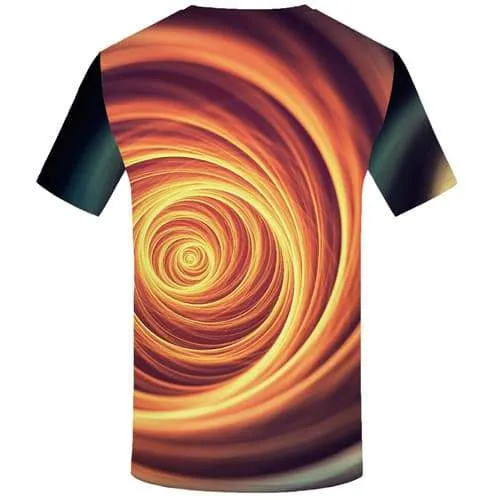 Psychedelic T-shirt Men Black Hole T-shirts 3d Galaxy Space Tshirts Novelty Vortex T-shirts Graphic Dizziness Tshirts Casual