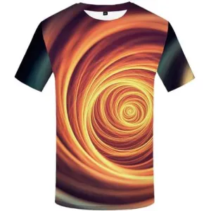 Psychedelic T-shirt Men Black Hole T-shirts 3d Galaxy Space Tshirts Novelty Vortex T-shirts Graphic Dizziness Tshirts Casual