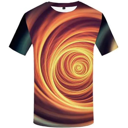 Psychedelic T-shirt Men Black Hole T-shirts 3d Galaxy Space Tshirts Novelty Vortex T-shirts Graphic Dizziness Tshirts Casual