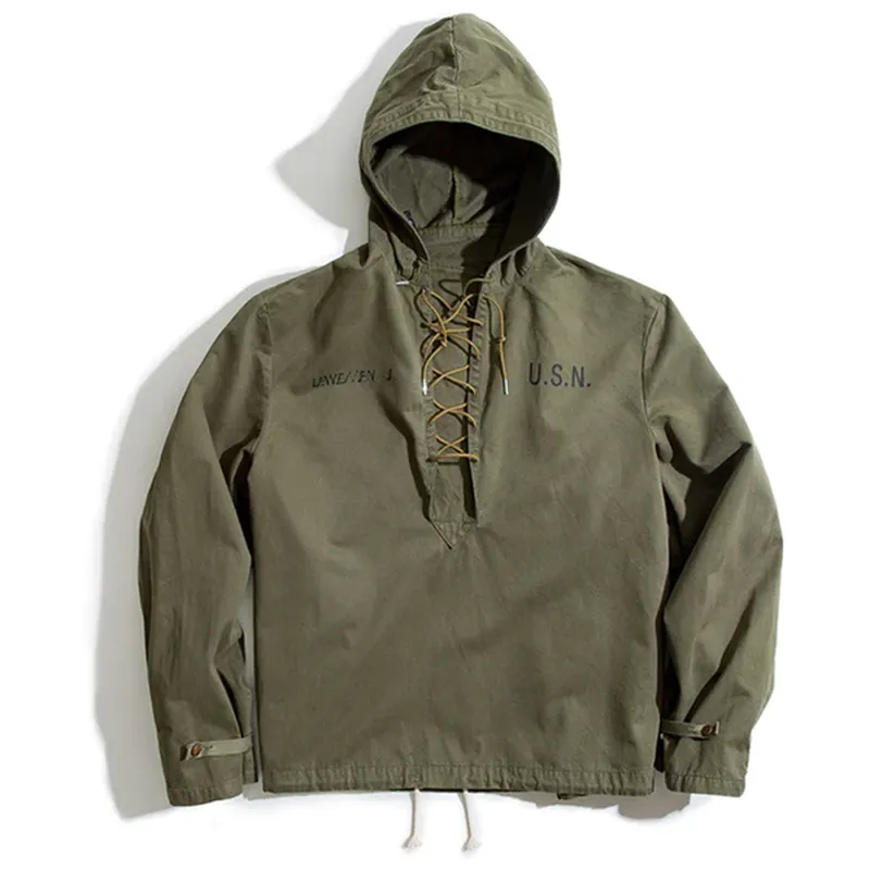 Retro Military Style Classic U.S.NAVY Deck Parker Hoodie