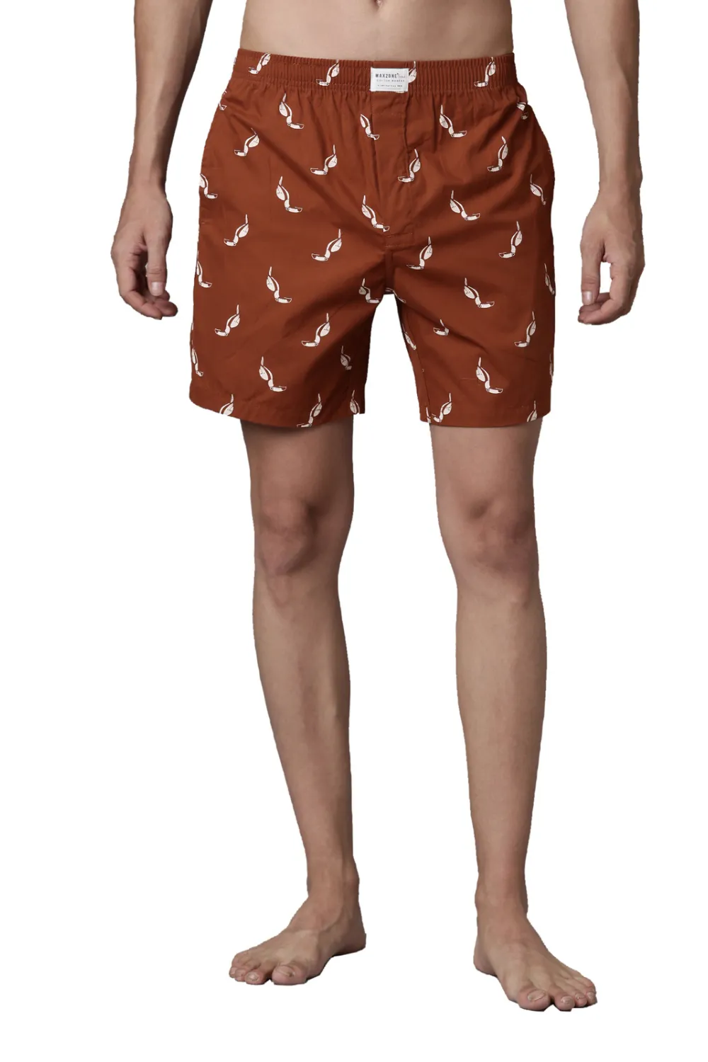 Rich-Lilac Printed & Russet Printed 365 Boxers Combo