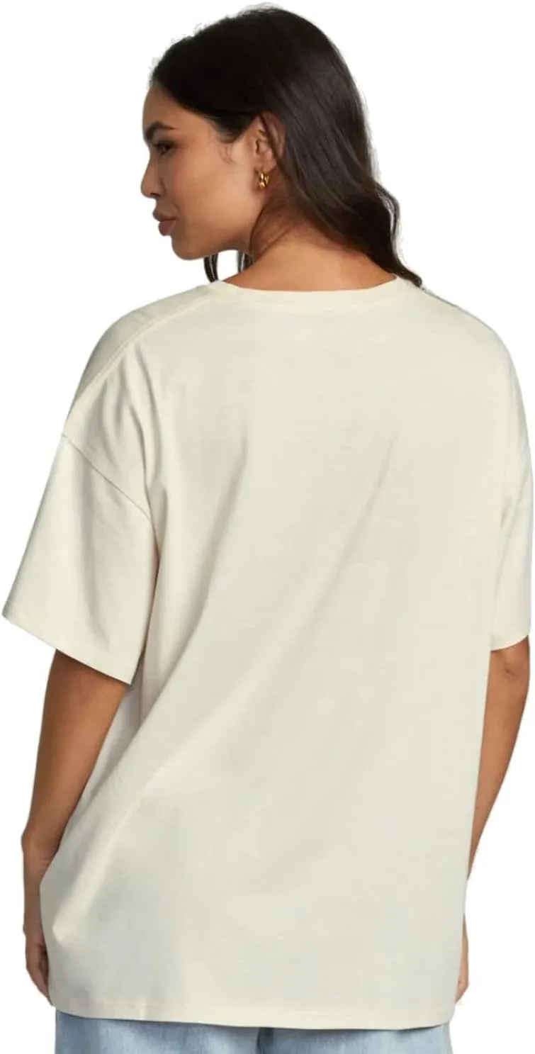 RVCA Women's Social Butter Fly Oversized Fit Tee T-Shirt