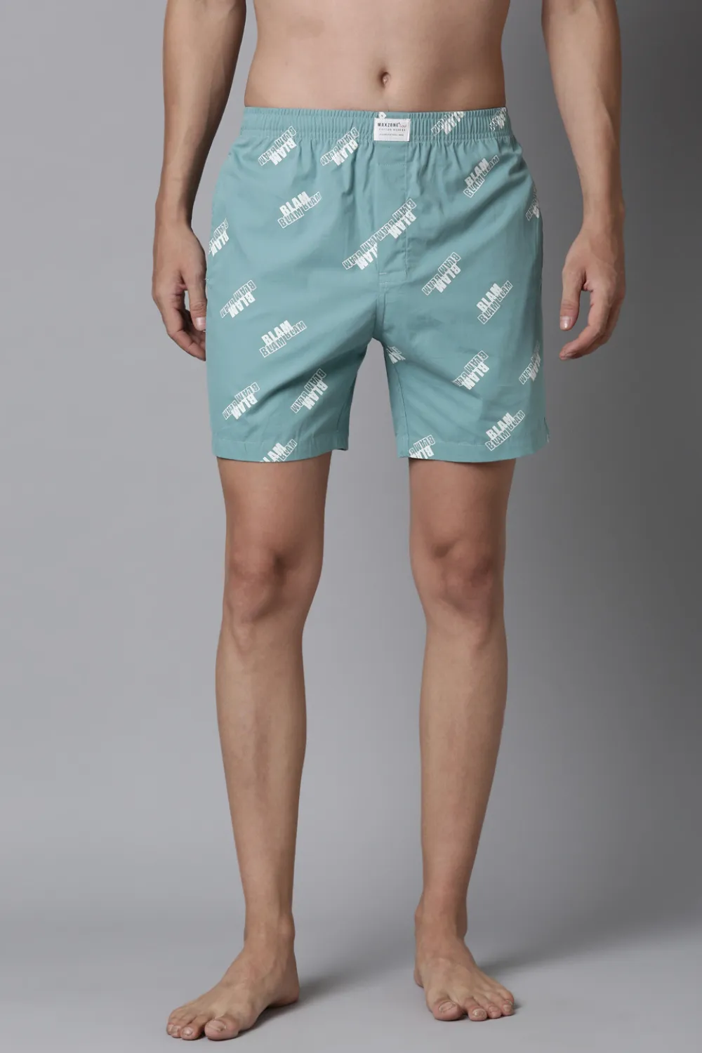 Sand-Stone Printed & Sea-Foam Printed 365 Boxers Combo