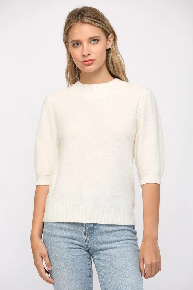 Short Sleeve Puff Sweater