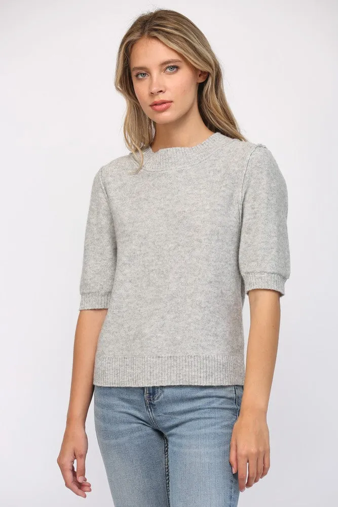 Short Sleeve Puff Sweater