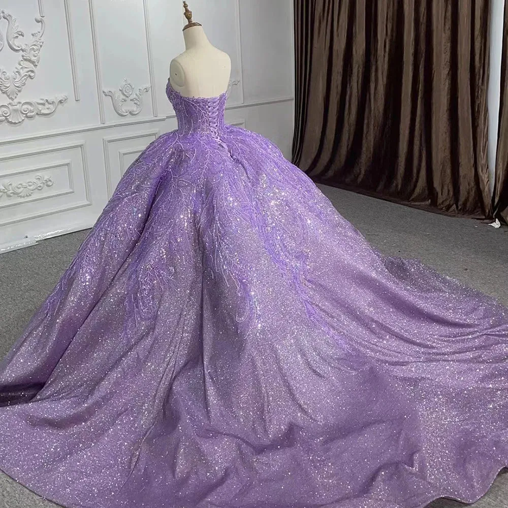 Stylish Sweetheart Evening Dress Beading Ball Gown Sleeveless Prom Dresses