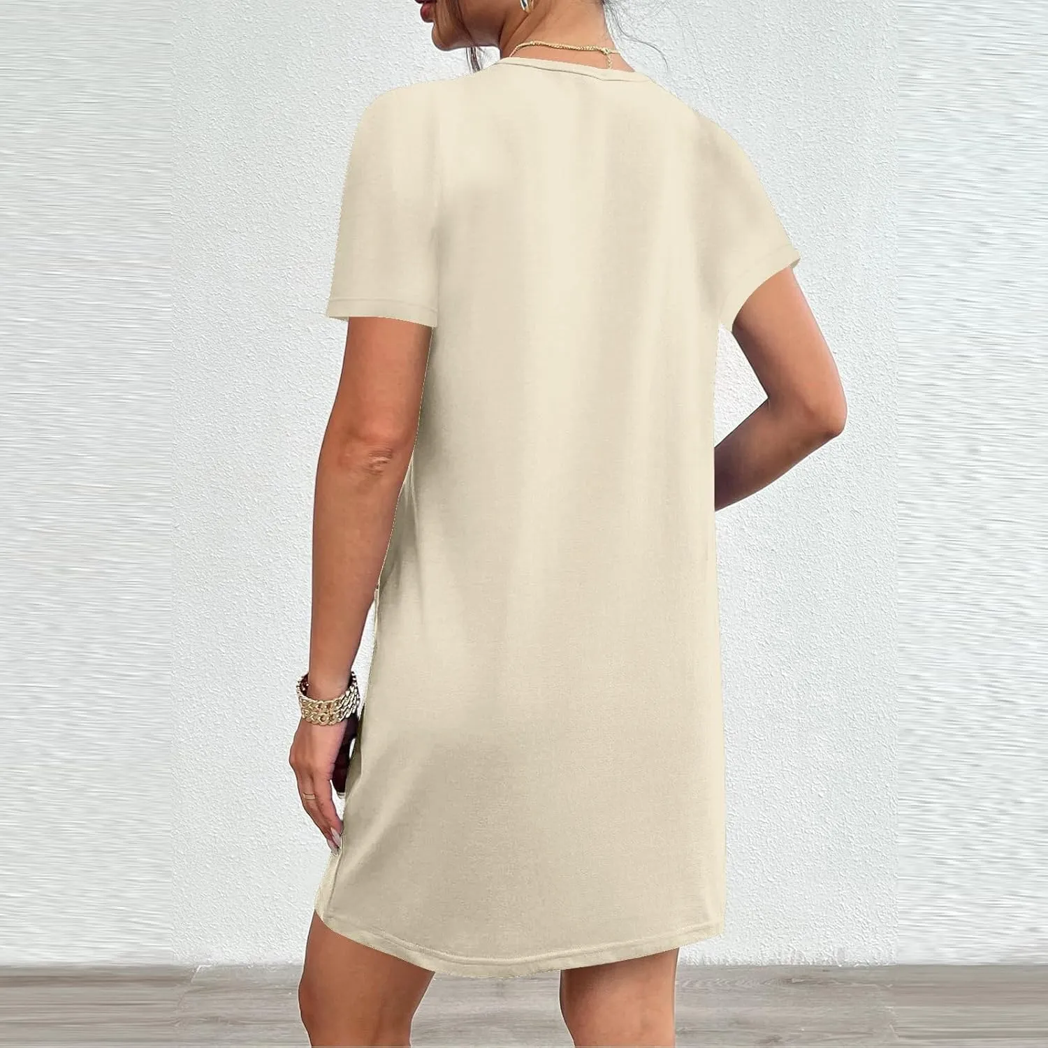 Tshirt Dress Women Casual Summer Beach Vacation Short Sleeve Shift Mini Dress with Pockets Boho Cruise Short Dresses