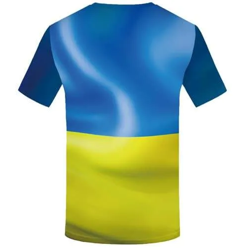 Union Flag T shirts Men Harajuku T-shirts Graphic Ukraine Shirt Print Novel Tshirts Cool Fantasy Tshirts Novelty Short Sleeve
