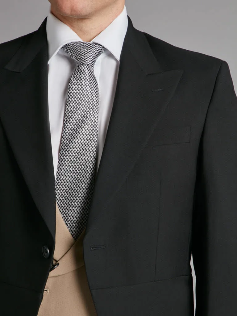 Unlined Morning Coat - Black Cotton